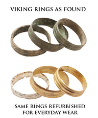 RARE VARIATION VIKING WEDDING RING, SIZE 7 ¾ - Fagan Arms