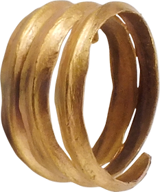 VIKING COIL RING, 9TH-10TH CENTURY, SIZE 10 3/4