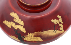 FINE JAPANESE LACQUERED COVERED BOWL - Fagan Arms