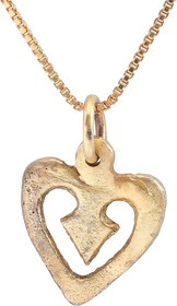 ANCIENT VIKING HEART PENDANT NECKLACE, 866-1067 AD