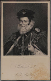 ORIGINAL ENGLISH LITHOGRAPH, ELIZABETHAN