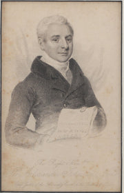 ORIGINAL ENGLISH LITHOGRAPH, SIR ALEXANDER JOHNSTON 1821