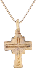 FINE EUROPEAN CROSS NECKLACE