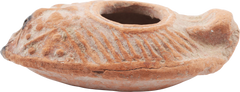 BYZANTINE (LATE ROMAN) CHRISTIAN RED TERRA COTTA OIL LAMP, 5TH-8TH CENTURY AD - Fagan Arms