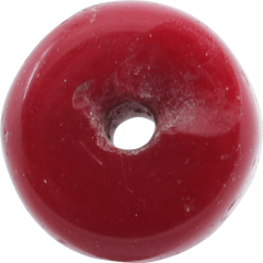 VIKING RED GLASS BEAD, 850-1100 AD - Fagan Arms