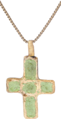 MEDIEVAL UKRAINIAN/RUSSIAN ENAMELED CROSS NECKLACE, 10TH-13TH CENTURY - Fagan Arms