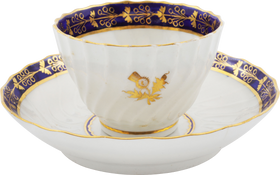 SCOTTISH PRIDE! BARR WORCESTER TEA BOWL AND SAUCER C.1792