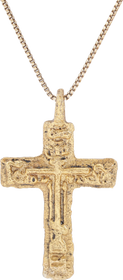 FINE EASTERN EUROPEAN CROSS NECKLACE