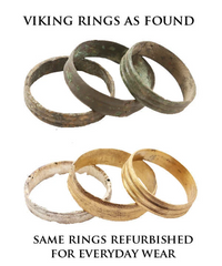 RARE VARIATION VIKING WEDDING RING, 10TH-11TH CENTURY AD, SIZE 9 - Fagan Arms