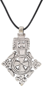 COPTIC SILVER CROSS, ETHIOPIA, 19TH CENTURY