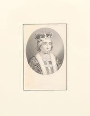 ORIGINAL ENGLISH LITHOGRAPH, HENRY VI 1875 - Fagan Arms