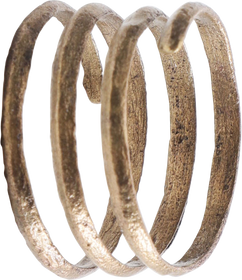 FINE VIKING COIL RING 850-1050 AD, SIZE 9 ½