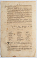 ACTUAL PAGE PRINTED BY BENJAMIN FRANKLIN IN 1752 - Fagan Arms