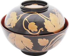 FINE JAPANESE LACQUERED BOWL AND COVER, OWAN