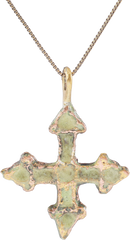 MEDIEVAL UKRAINIAN/RUSSIAN ENAMELED CROSS NECKLACE, 10TH-13TH CENTURY - Fagan Arms