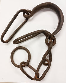 HEAVY FORGED IRON SLAVE LEG SHACKLE SOUTH CAROLINA