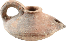 LATE ROMAN TERRA COTTA OIL LAMP. 5th-6th century AD.